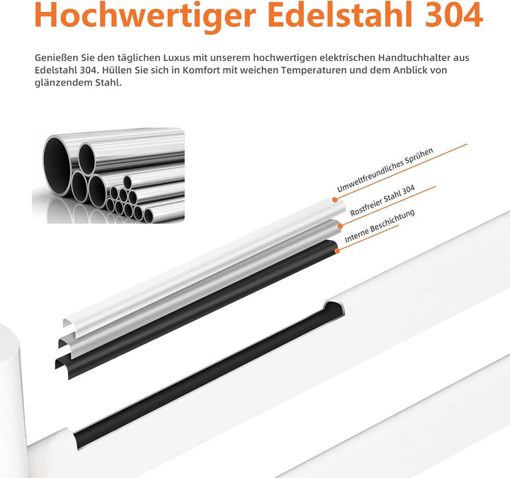 ZOYI 180°Drehung Bad handtuchtrockner elektrisch, handtuchwärmer elektrisch, badheizkörp erelektrisc