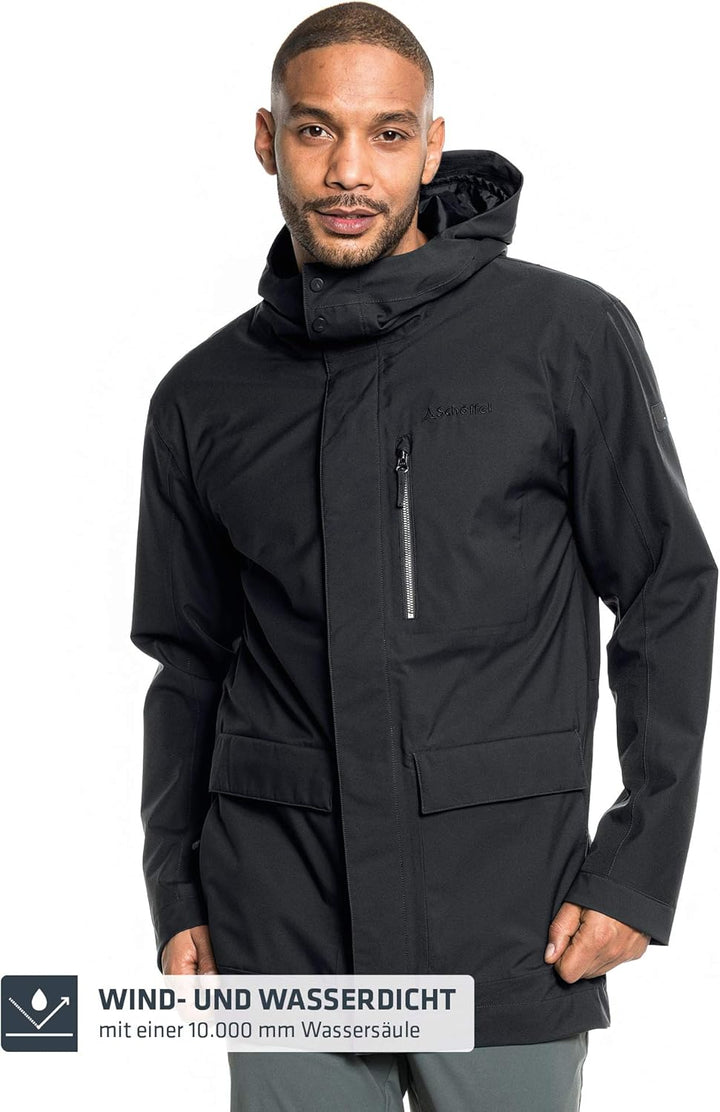 Schöffel Herren Parka Gillingham M, winddichter, atmungsaktiver Regenparka, urbane Outdoor Jacke, Wa