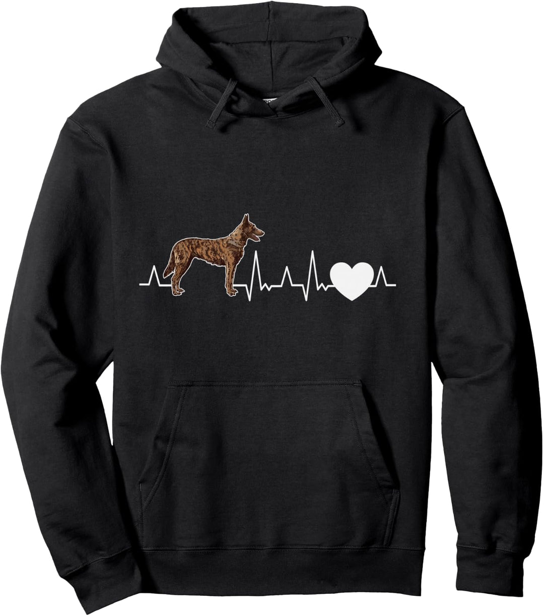 Hollandse Herder Herzschlag Holländischer Schäferhund Pullover Hoodie
