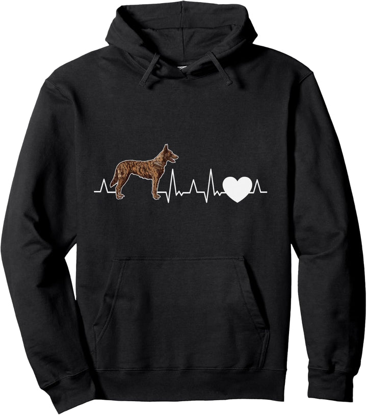 Hollandse Herder Herzschlag Holländischer Schäferhund Pullover Hoodie