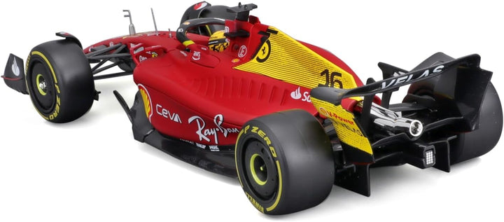 Bburago Ferrari F1-75 (2022): Modellauto im Massstab 1:24, 16 Charles Leclerc, mit Fahrer, Hardcase,