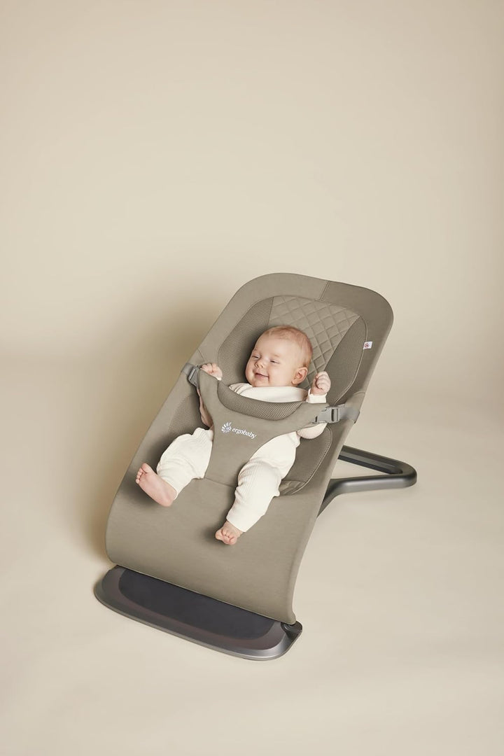 Ergobaby 3-in-1 Evolve Bouncer, Ergonomische Babywippe für Neugeborene ab Geburt bis zum Kleinkind,