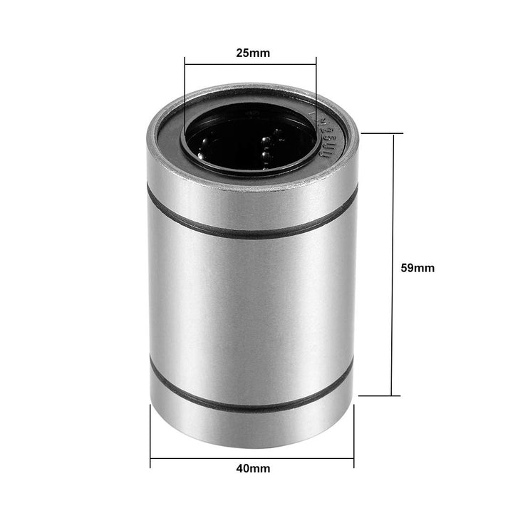 sourcing map 4 Stück Linearkugellager LM25UU 25 mm Bohrung 40 mm Aussendurchm. 59 mm lang für CNC Ma