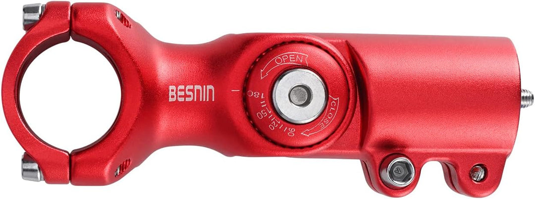 BESNIN Fahrrad Vorbau,Radfahren MTB Vorbau 0-90° 31.8MM OR 25.4MM 60/93/100mm Mountainbike Lenker Vo