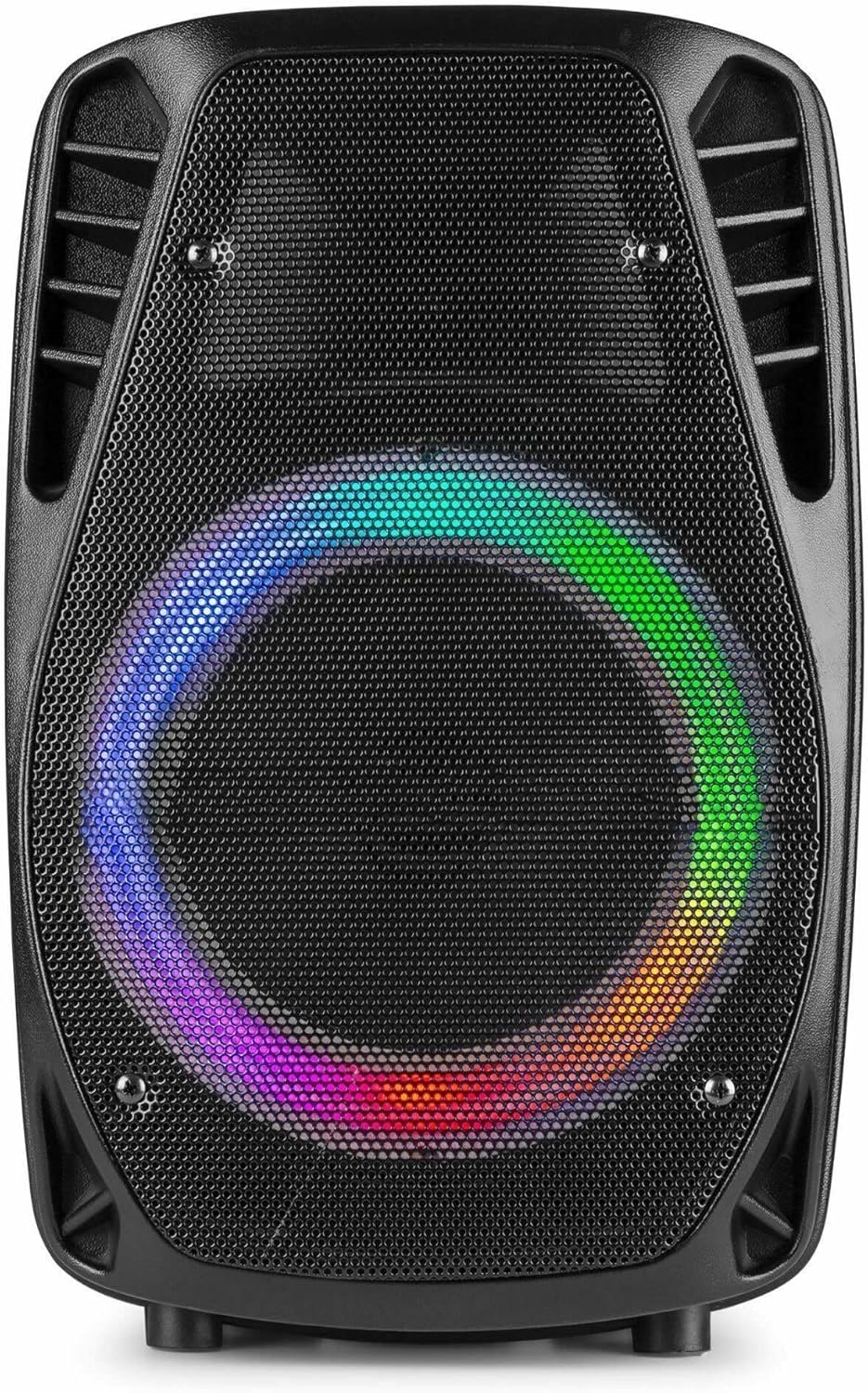 Fenton FT8LED MK2 - Partybox Bluetooth Lautsprecher, 300 Watt Party Lautsprecher mit LED, Trolley, A