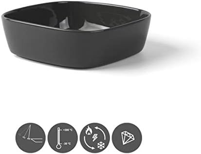 Holst Porzellan SK 515 High Alumina Schale 17 cm grau, Inhalt 0,60 l, Set 3, bis zu 400% resistenter