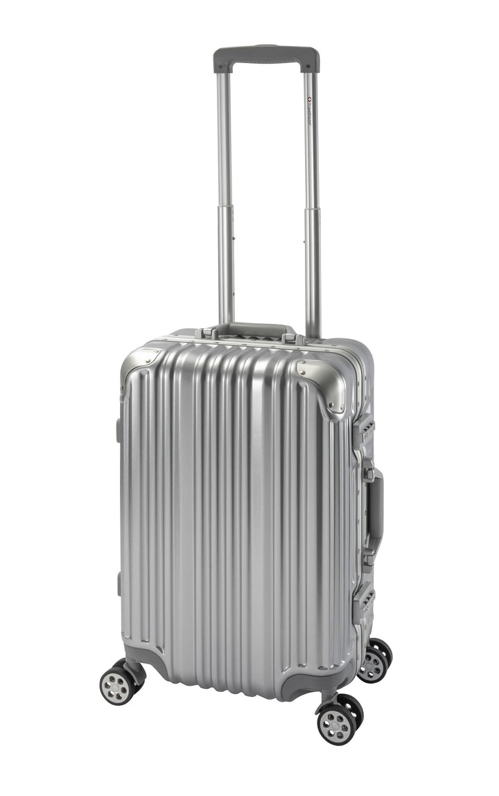 Travelhouse London Koffer Silber S-55cm Bordkoffer · Alu-Rahmen · Polykarbonat Hartschale · Reisegep