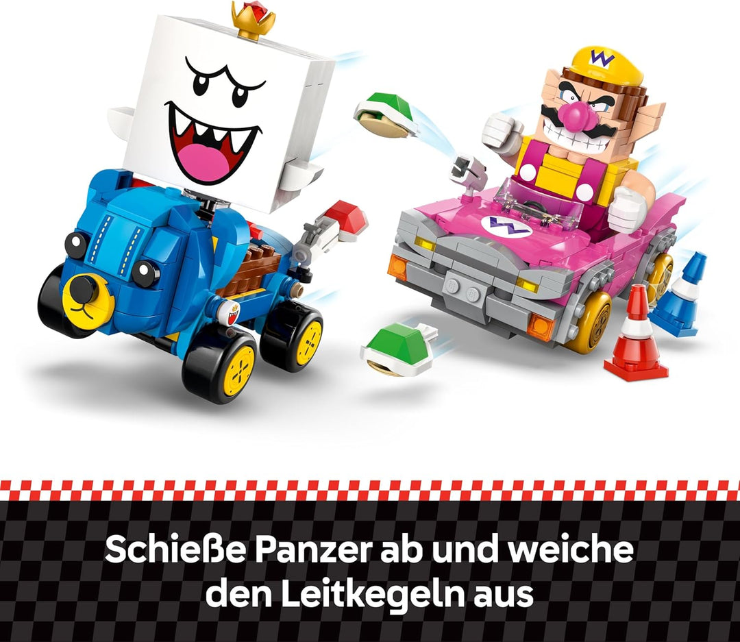 LEGO Super Mario: Mario Kart - Wario & König Buu Huu - Interaktives Spielzeug mit 2 Autos und 2 Figu