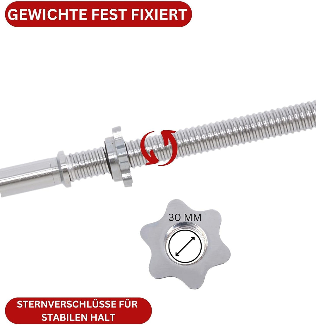25kg - 110kg Hantelset Hantel Set Langhantel Hantelstange mit Gewichten Hantelscheiben