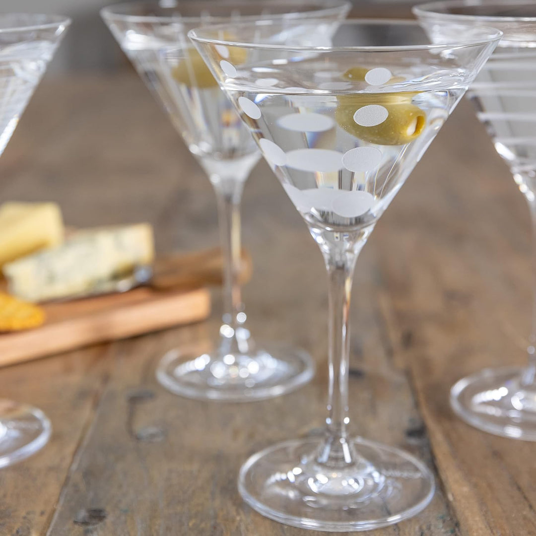 Mikasa Cheers Martini-Gläser, 4er-Set, 290 ml, Silber Martini-Gläser Silber, Martini-Gläser Silber