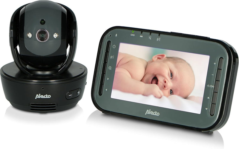 Alecto DVM200MBK Funk Babyphone steuerbarer Kamera - 100% störungsfreie Babyfon - Indoor Baby Monito