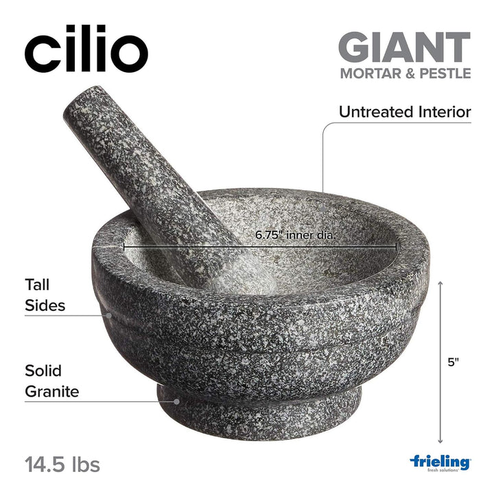 Cilio C420142 420142 Mörser aus Granit Gigant, Sonstige, 17.8 x 12.7 x 7