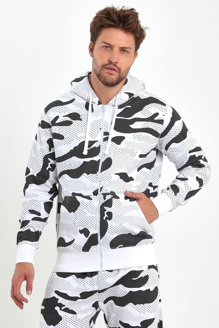 Raff & Taff Herren Zipper Hoodies Kapuzenjacke Sweatjacke Übergangsjacke Jacke Basic Schlicht bis 8X