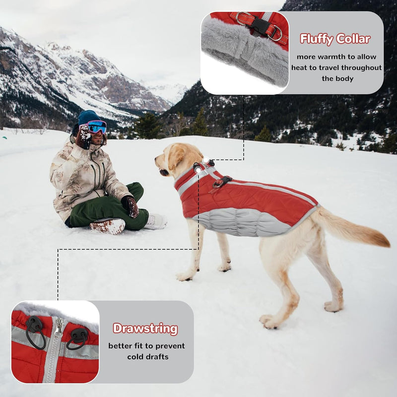 Hjumarayan Hundemantel für Kleine Hunde - Hundemantel Winter Hundemantel mit Geschirr Wintermantel H