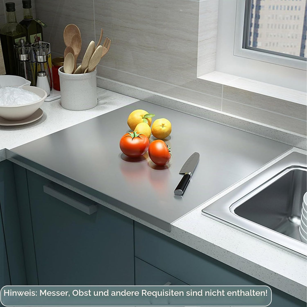 Arbeitsplatte aus Edelstahl Schneidebrett 50 x 40 cm Schneidebretter aus Edelstahls Stainless Steel