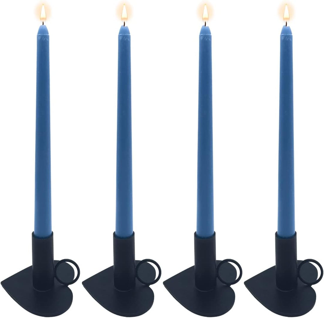 Kerzenständer Set, Stabkerzenhalter 4 Stück Schwarze Kerzenhalter Retro Candlelight Dinner Kerzenhal