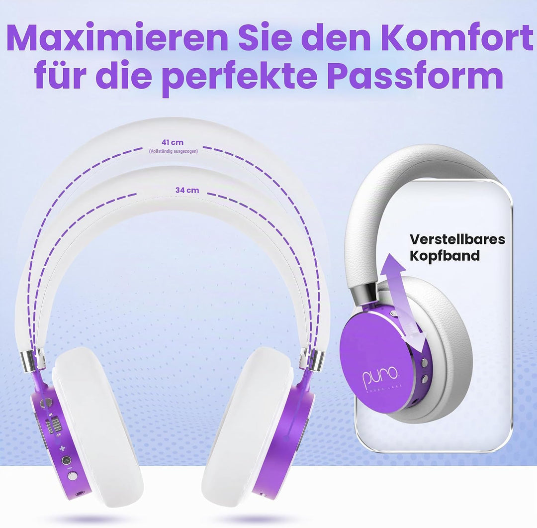 Puro Sound Labs BT2200-Plus Lautstärkebegrenzende Bluetooth-Kopfhörer für Kinder - Sicherere Kopfhör