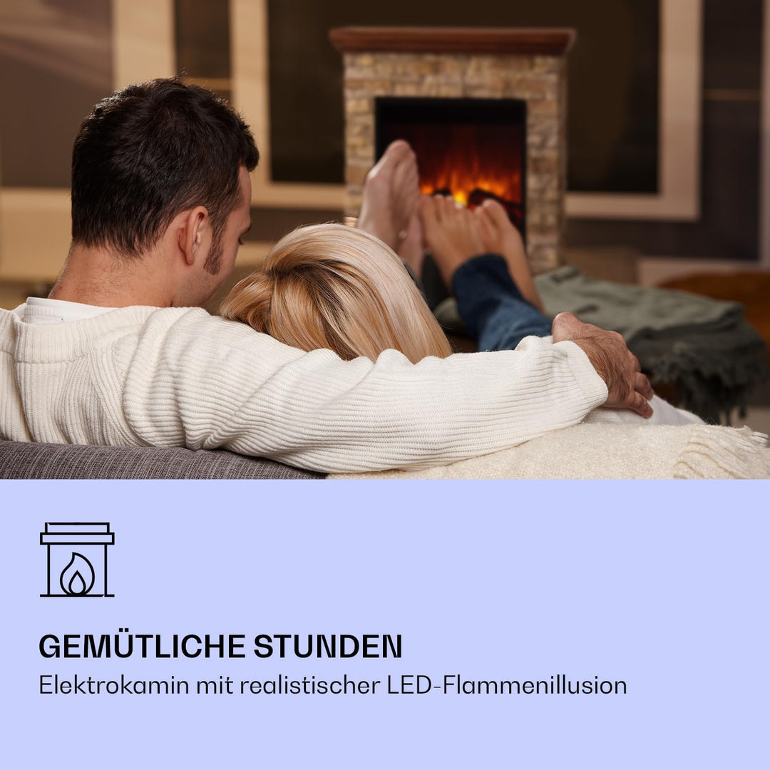 Klarstein Elektrokamin, Elektro Heizungen für Wohnzimmer & Innenräume, Elektrischer Kamin mit LED Fl