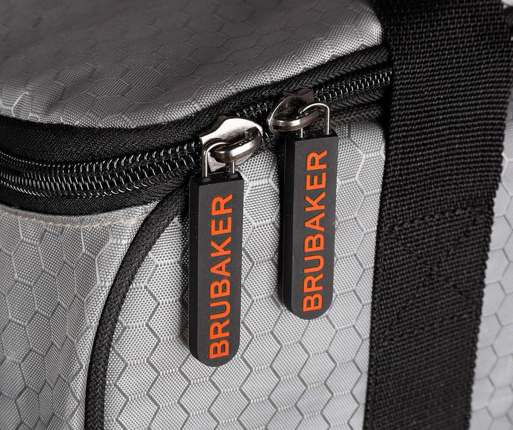 BRUBAKER SuperTec Skischuhtasche Helmtasche Rucksack mit Schuhfach - Silber Orange
