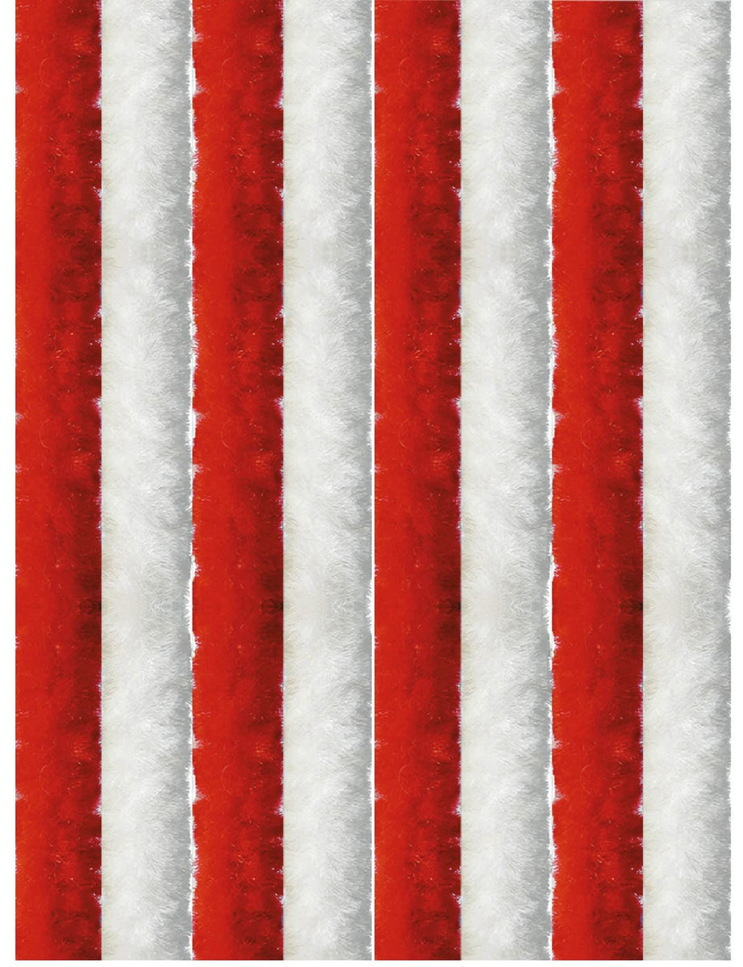 Arsvita Flauschvorhang 80x185 cm in Unistreifen rot - weiss, Perfekter Insekten- und Sichtschutz für