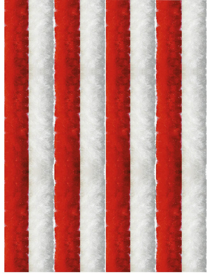 Arsvita Flauschvorhang 80x185 cm in Unistreifen rot - weiss, Perfekter Insekten- und Sichtschutz für