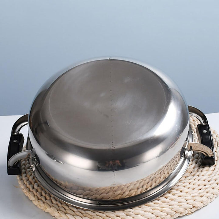 Zerodeko Dual-handle Edelstahl Hotpot Geteilter Fondue-topf Für Geschmäcker Multifunktionales Kochge