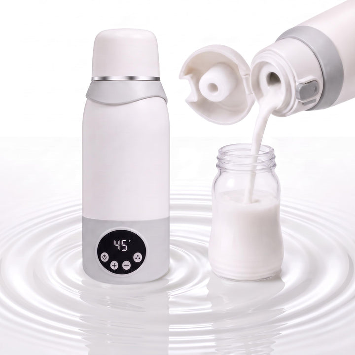 Tragbarer Flaschenwärmer für Baby unterwegs, 500ml Babyflaschenwärmer, 320W Schnellwärmung，unterstüt
