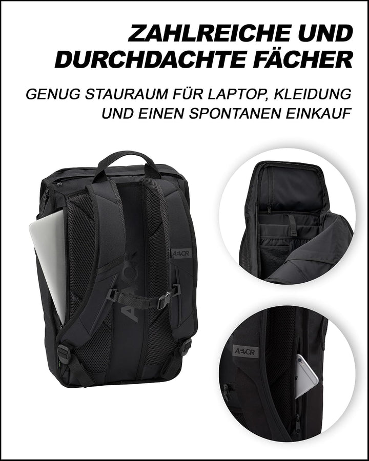 AEVOR Daypack Black Eclipse - Schwarz Einheitsgrösse Black Eclipse, Einheitsgrösse Black Eclipse