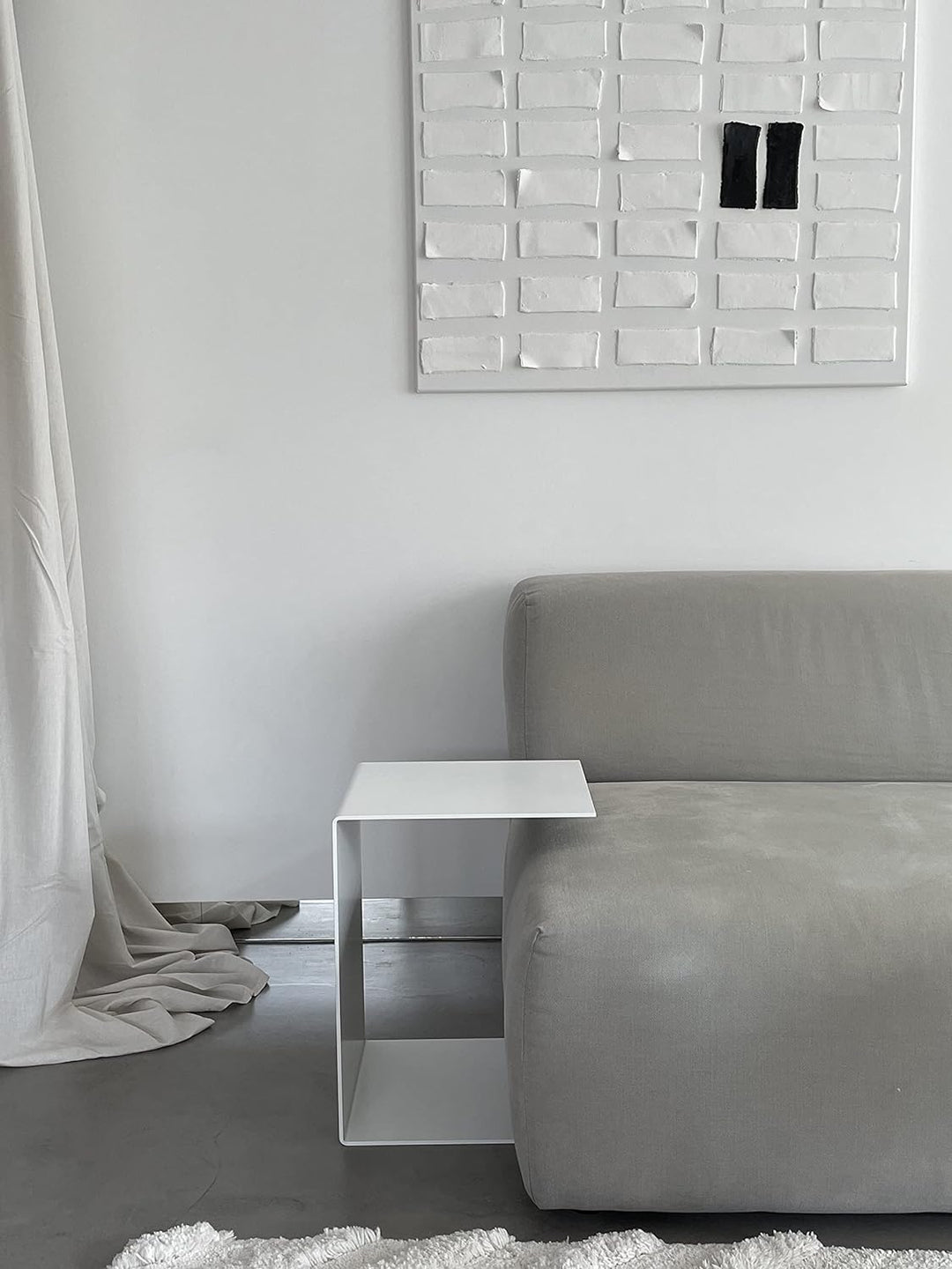 Beistelltisch | Couchtisch | Sofatisch | Metall | 35 x 35 x 45 cm | gelb | Indoor & Outdoor | Made i