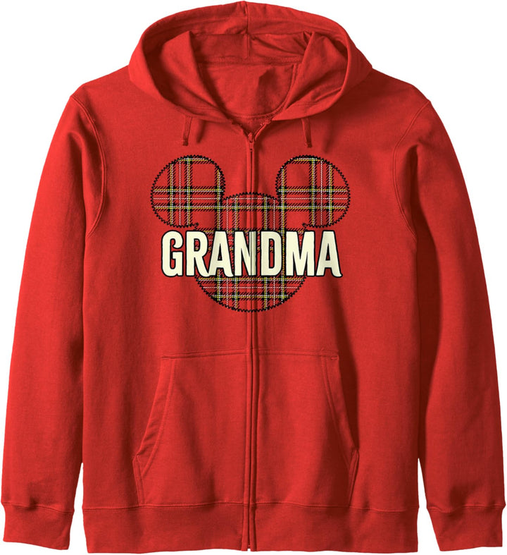Disney Mickey And Friends Weihnachts-Plaid Grandma Kapuzenjacke