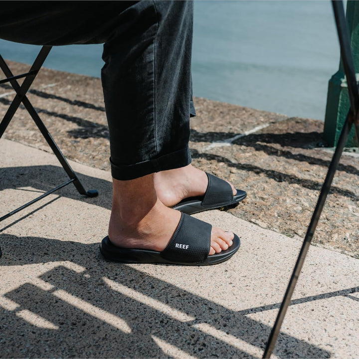 Reef Herren One Slide Schiebe-Sandalen 40 EU Reef Black White, 40 EU Reef Black White