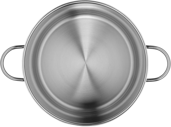 WMF Gemüse- Suppentopf Induktion 28cm, Metalldeckel mit Dampföffnung, Kochtopf gross 14l, Cromargan
