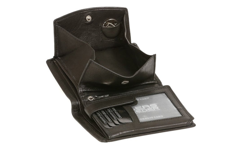 LEAS Wiener-Kombibörse RFID- Schutz mit Geheimfach Echt-Leder, schwarz Special Edition
