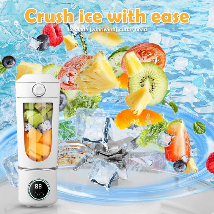 Tragbarer Mixer Smoothie Maker, Mixer to go 700 ml, Typ-C Wiederaufladbar, Becher mit Auslaufsichere