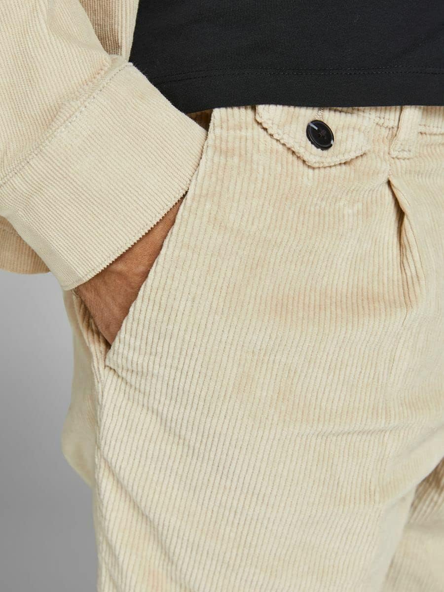 JACK&JONES Mens JJIACE JJDYLAN Corduroy AKM Oatmeal Hose, 34/34