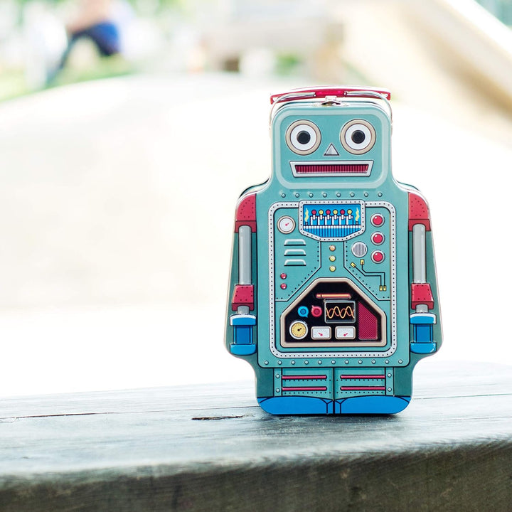 Suck UK - Robotor Lunch Box | Brotdose Im Coolen Vintage Robotor-design | Robot | Blechdose | Aufbew