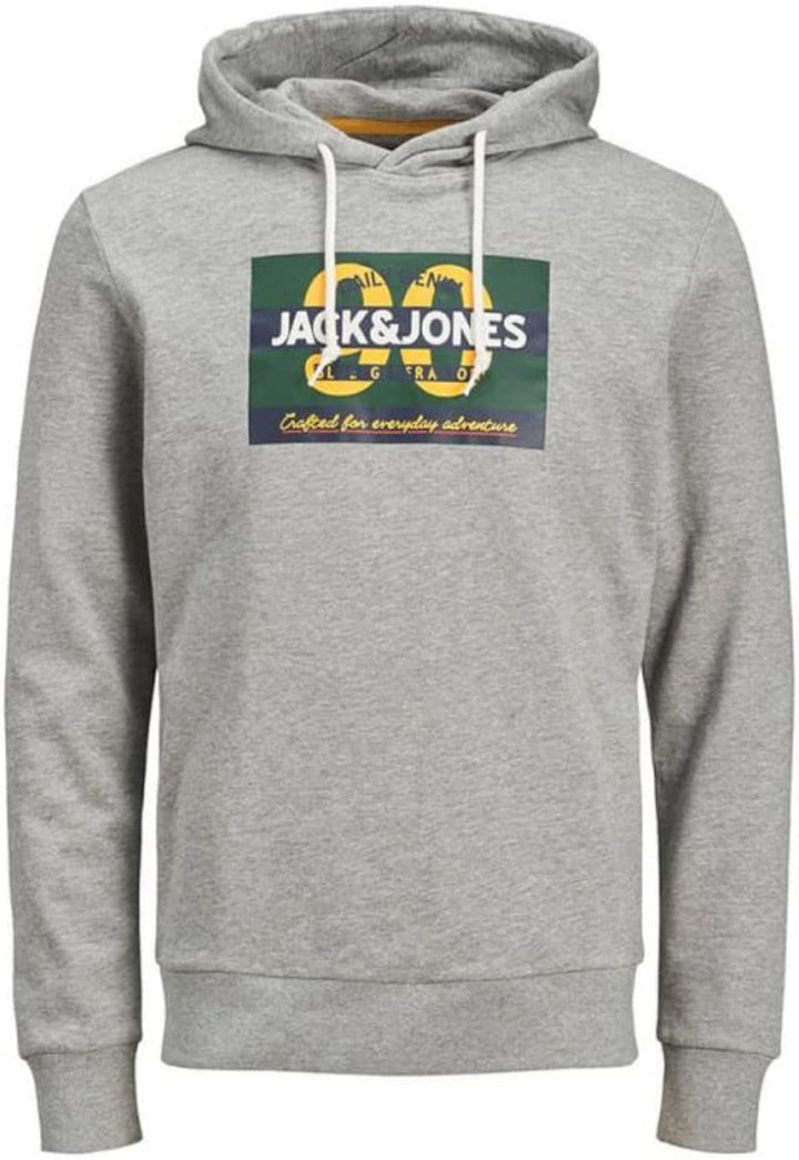 JACK & JONES Damen Jortonni Sweat Hood STS Pullover XXL Light Grey Melange/Print:reg ´90, XXL Light