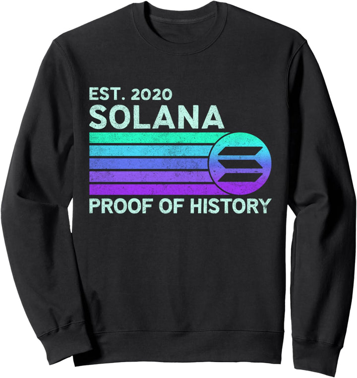 Vintage-Solana-SOL-Kryptonachweis der Geschichte | Retro Solana Sweatshirt