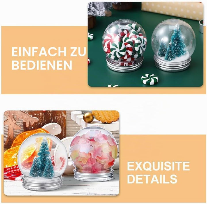 Kunststoff-Schneekugeln, 15 Stück 150 Ml DIY-Schneekugel Aus Durchsichtigem Kunststoff mit künstlich