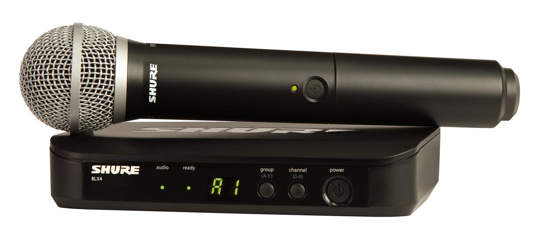 Shure BLX24/PG58 UHF Wireless Mikrofonsystem - Perfekt für Kirche, Karaoke - 14-Stunden Akkulaufzeit