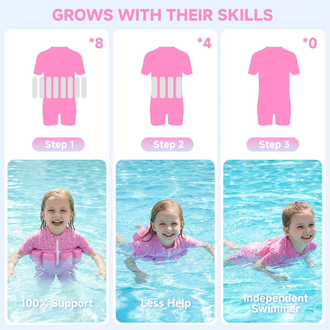 Badeanzug Baby Mädchen Jungen mit Floatation Kleinkind Schwimmtraining Hilfe Schwimmende Badeanzug E