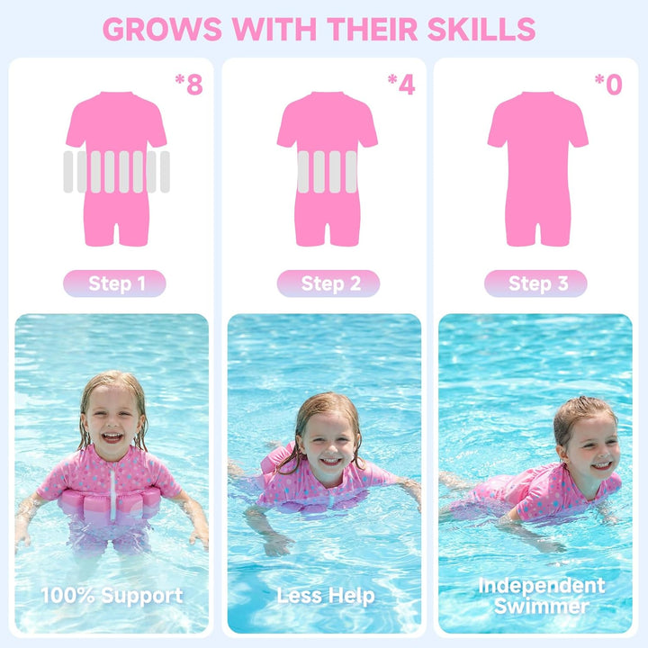 Badeanzug Baby Mädchen Jungen mit Floatation Kleinkind Schwimmtraining Hilfe Schwimmende Badeanzug E