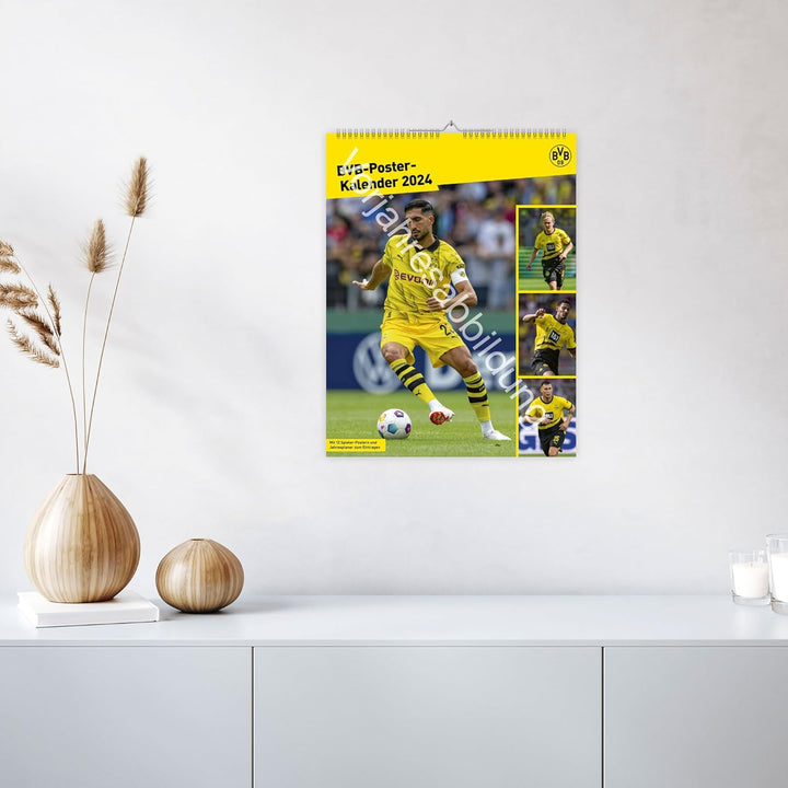 BVB Posterkalender 2025: Jahres-Wandkalender 2025 für Fussballfans. Fotokalender mit den Stars von B