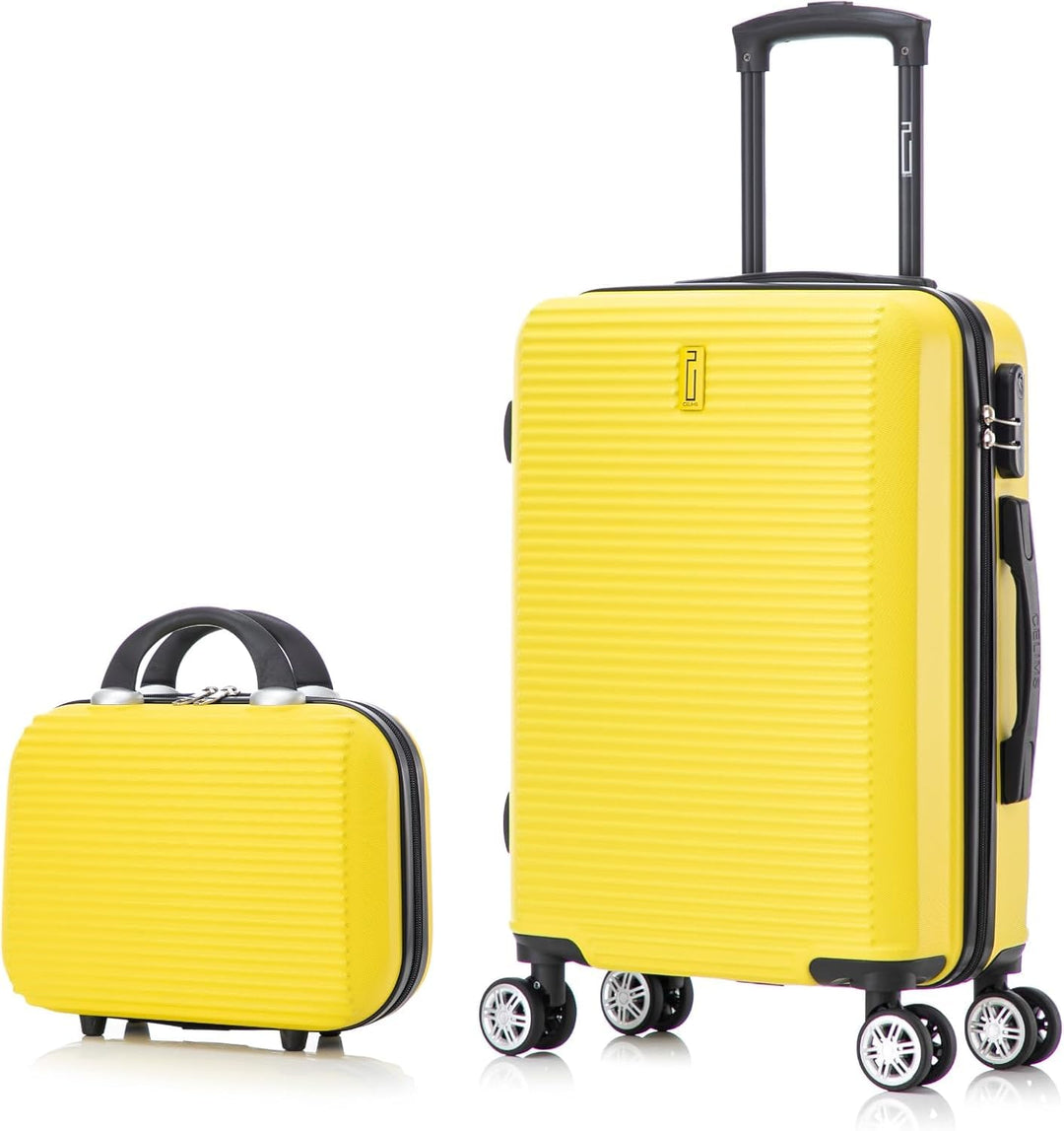 CELIMS - Handgepäck-Koffer mit Kosmetikkoffer 30 cm, zugelassen bei 100+ Fluggesellschaften | Kleine