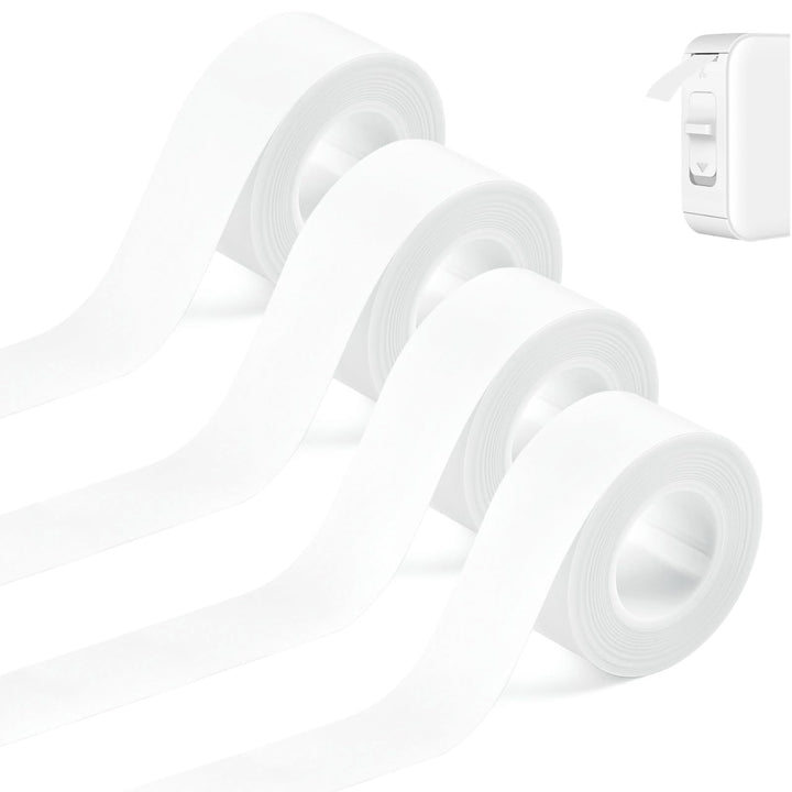 4 Rollen Etikettenband Geeignet für Etikettendrucker Wasserfeste Etikettenband Drucken Sie Barcode,