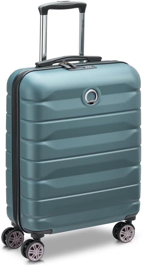 DELSEY PARIS Meteor Kabinenkoffer, schmal, 4 Doppelrollen, 55 cm, für Erwachsene, Unisex, Purpur-08