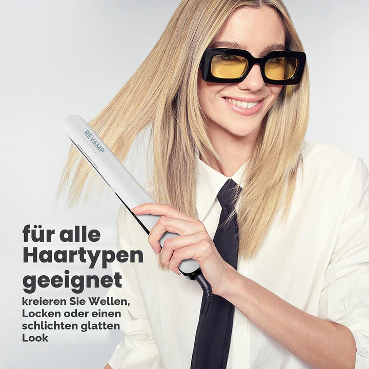 Revamp Progloss Ion Shine Keramik-Glätteisen mit Ionen-Technologie für jederzeit frizzfreie Ergebnis