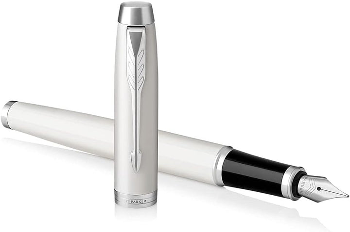 Parker 1931673 IM Füller | White Lacquer | Füllfederhalter Mittlere Spitze | Geschenkbox