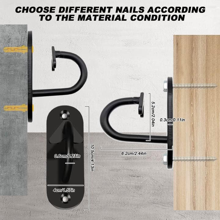 3 Stück Türanker für Gym Resistance Band, Schwere Mini Wandhaken, Montiert Anker für Suspension Trai
