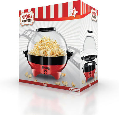 Gadgy ® Popcornmaschine l 800W Popcorn Maker mit Antihaftbeschichtung und Abnehmbares Heizfläche l S